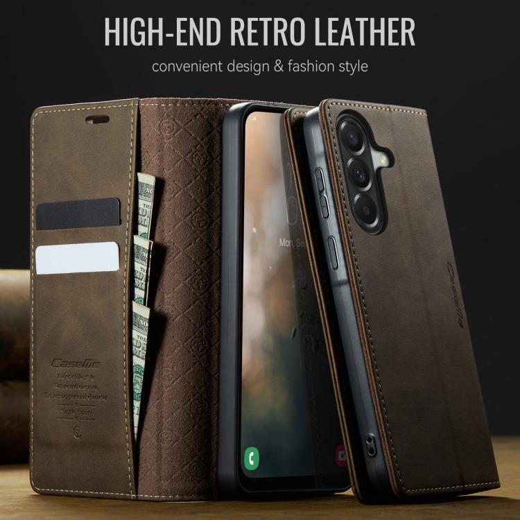 For Galaxy A37 5G CaseMe 033 Calf Leather Lining Microfibre RFID Blocking Phone Case