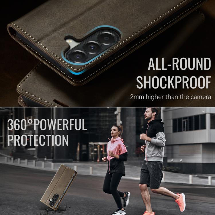 For Galaxy A37 5G CaseMe 033 Calf Leather Lining Microfibre RFID Blocking Phone Case