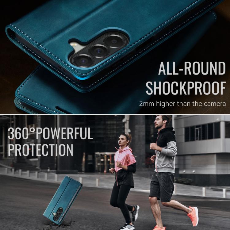 For Galaxy A37 5G CaseMe 033 Calf Leather Lining Microfibre RFID Blocking Phone Case