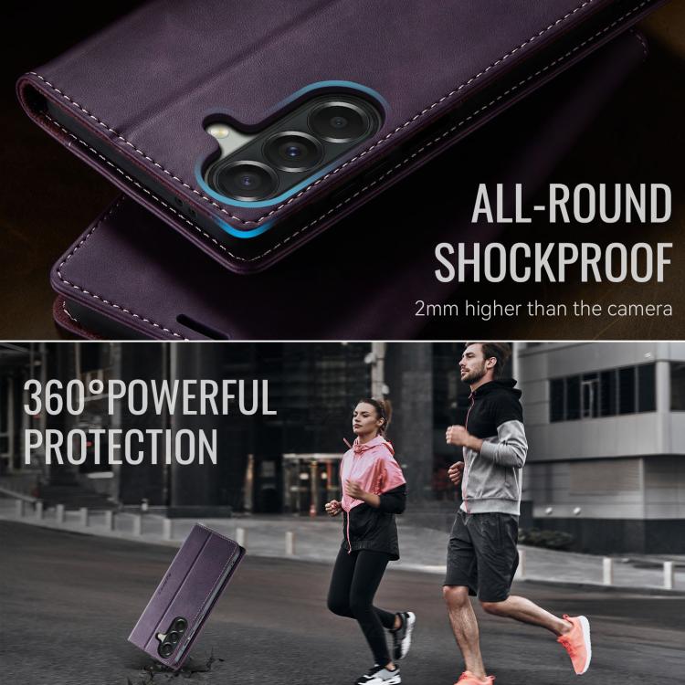 For Galaxy A37 5G CaseMe 033 Calf Leather Lining Microfibre RFID Blocking Phone Case