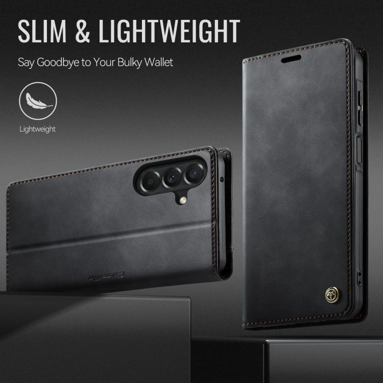 For Galaxy A27 5G CaseMe 033 Calf Leather Lining Microfibre RFID Blocking Phone Case