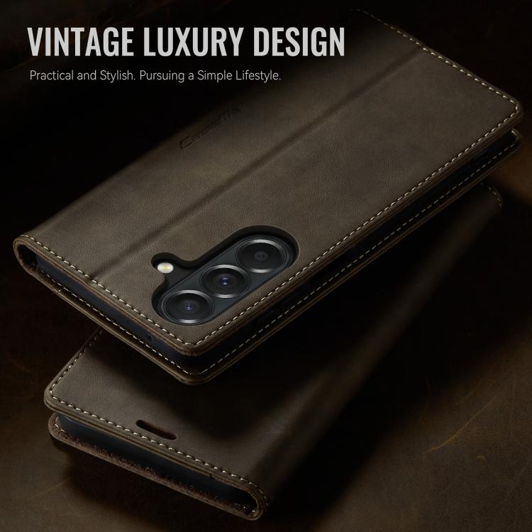 For Galaxy A27 5G CaseMe 033 Calf Leather Lining Microfibre RFID Blocking Phone Case