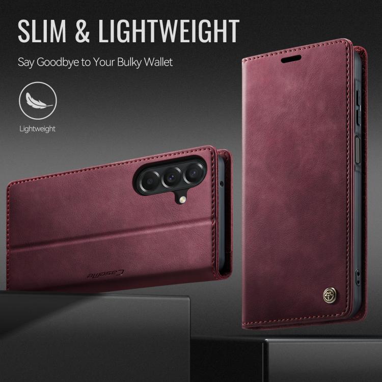 For Galaxy A27 5G CaseMe 033 Calf Leather Lining Microfibre RFID Blocking Phone Case