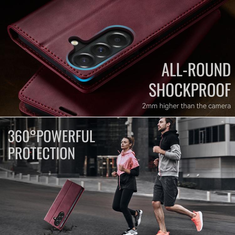 For Galaxy A27 5G CaseMe 033 Calf Leather Lining Microfibre RFID Blocking Phone Case
