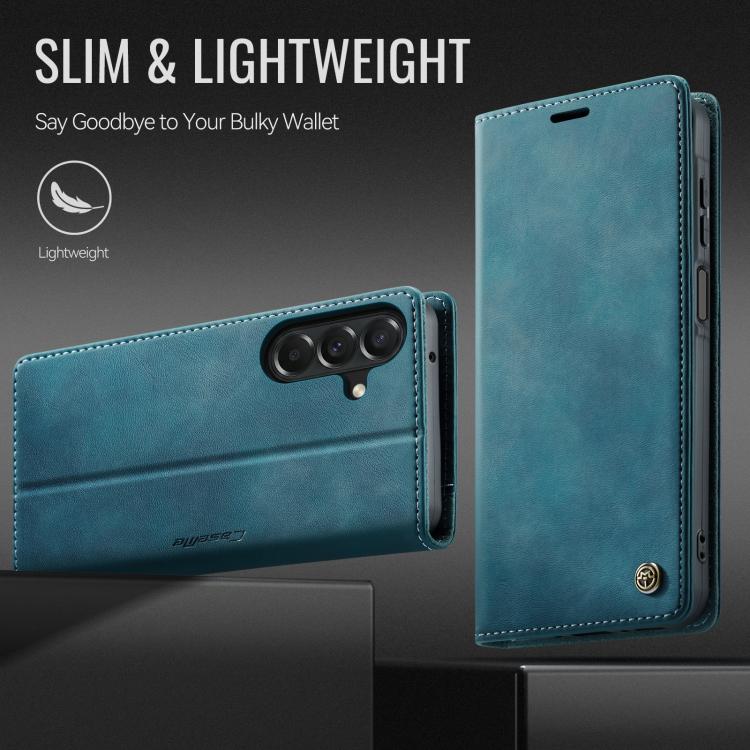 For Galaxy A27 5G CaseMe 033 Calf Leather Lining Microfibre RFID Blocking Phone Case