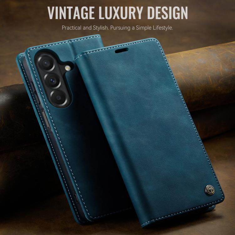 For Galaxy A27 5G CaseMe 033 Calf Leather Lining Microfibre RFID Blocking Phone Case