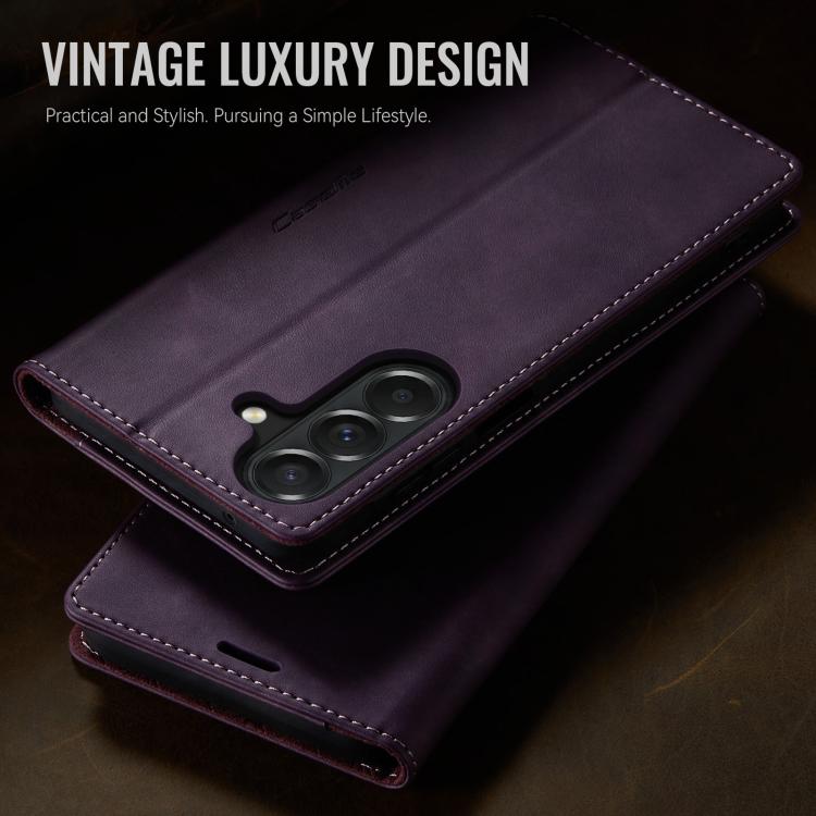 For Galaxy A27 5G CaseMe 033 Calf Leather Lining Microfibre RFID Blocking Phone Case