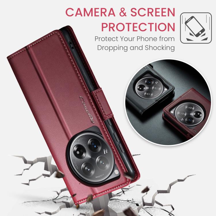 For OnePlus 12 CaseMe 023 Butterfly Buckle Litchi Texture RFID Anti-theft Leather Phone Case