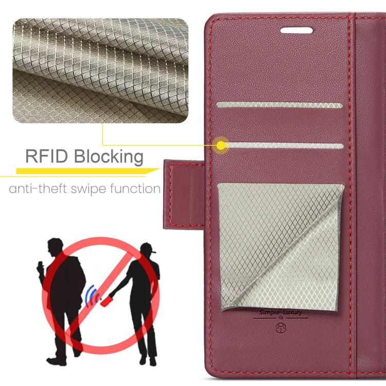 For OnePlus 12 CaseMe 023 Butterfly Buckle Litchi Texture RFID Anti-theft Leather Phone Case