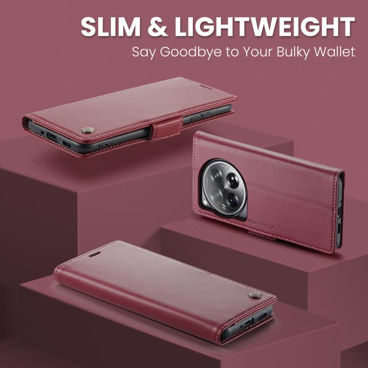 For OnePlus 12 CaseMe 023 Butterfly Buckle Litchi Texture RFID Anti-theft Leather Phone Case