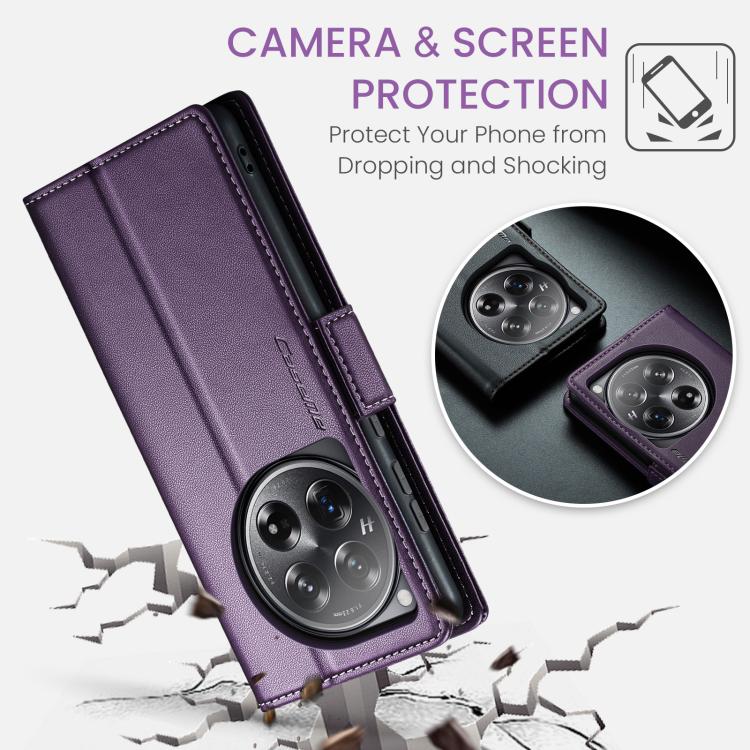 For OnePlus 12 CaseMe 023 Butterfly Buckle Litchi Texture RFID Anti-theft Leather Phone Case