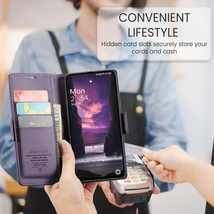 For OnePlus 12 CaseMe 023 Butterfly Buckle Litchi Texture RFID Anti-theft Leather Phone Case