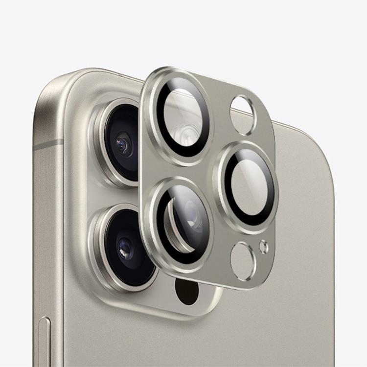 For iPhone 15 Pro Max Kalebol Armor Full-Coverage Metal Lens Ring Protector Film