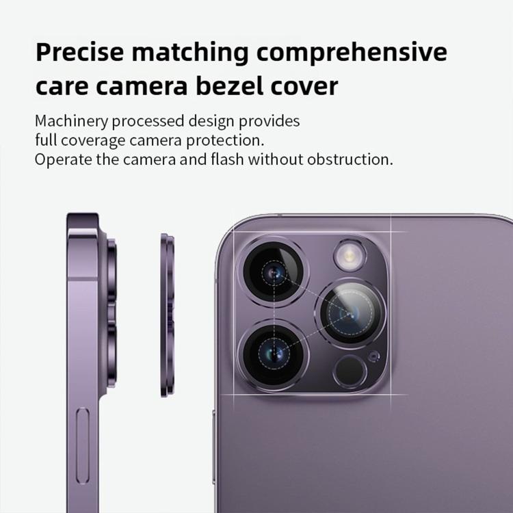For iPhone 15 Pro Kalebol Armor Full-Coverage Metal Lens Ring Protector Film