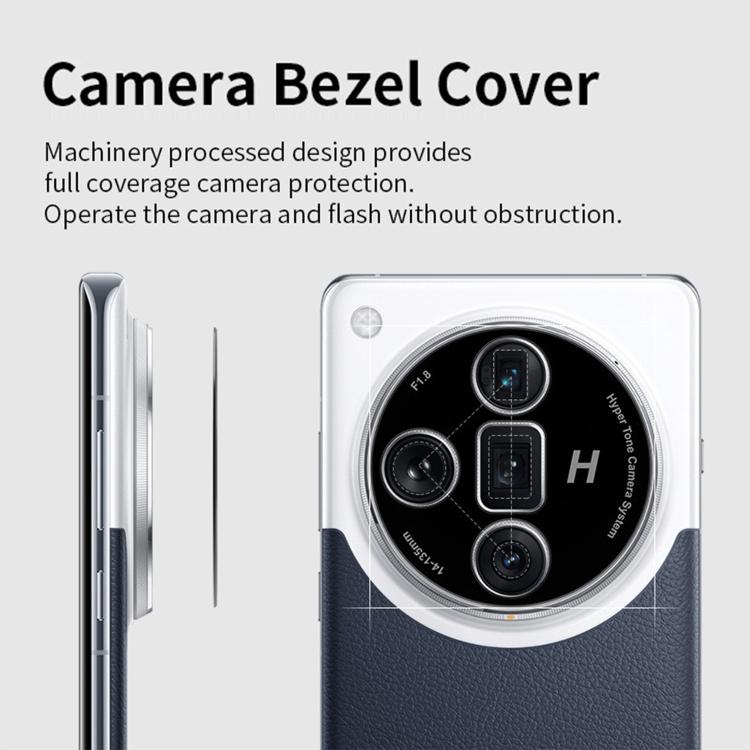 For OPPO Find X7 Kalebol Black Metal Hollow Lens Protection Ring
