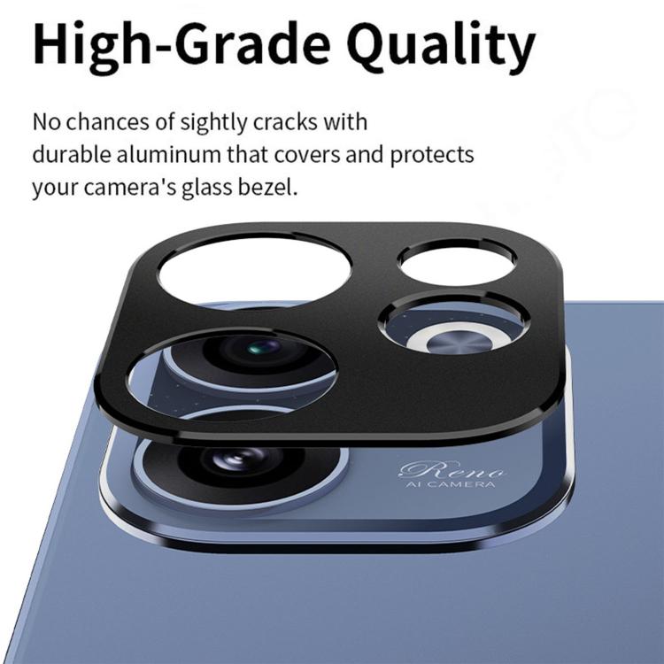 For OPPO Reno15 F / 15 FS Kalebol Black Metal Hollow Lens Protection Ring