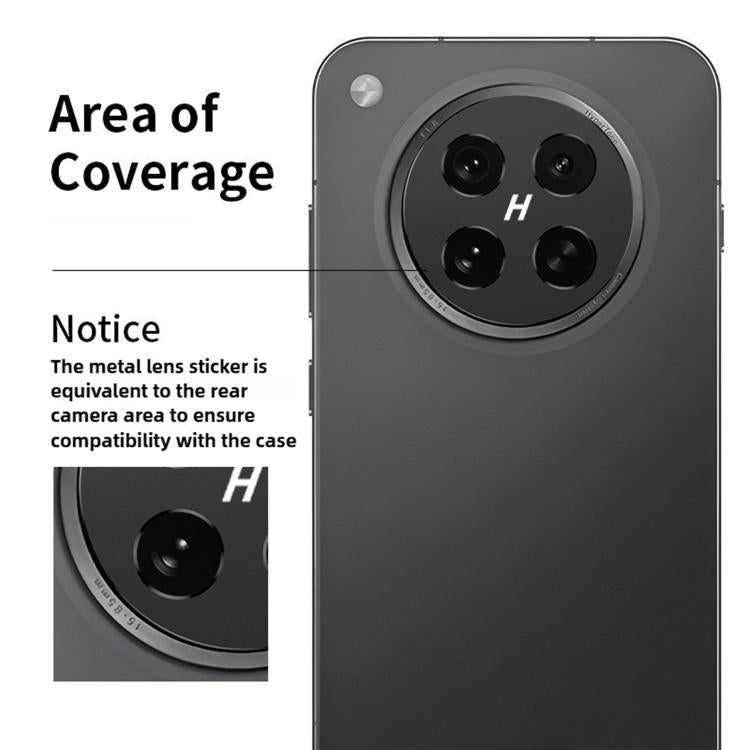 For OPPO Find X8s Kalebol Black Metal Hollow Lens Protection Ring