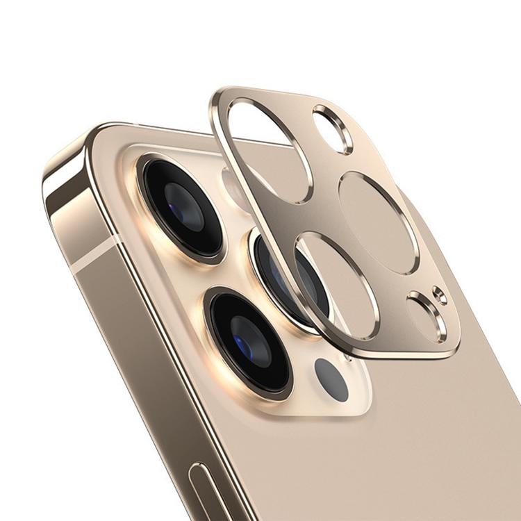 For iPhone 13 Pro Kalebol Metal Hollow Lens Protection Ring - Gold