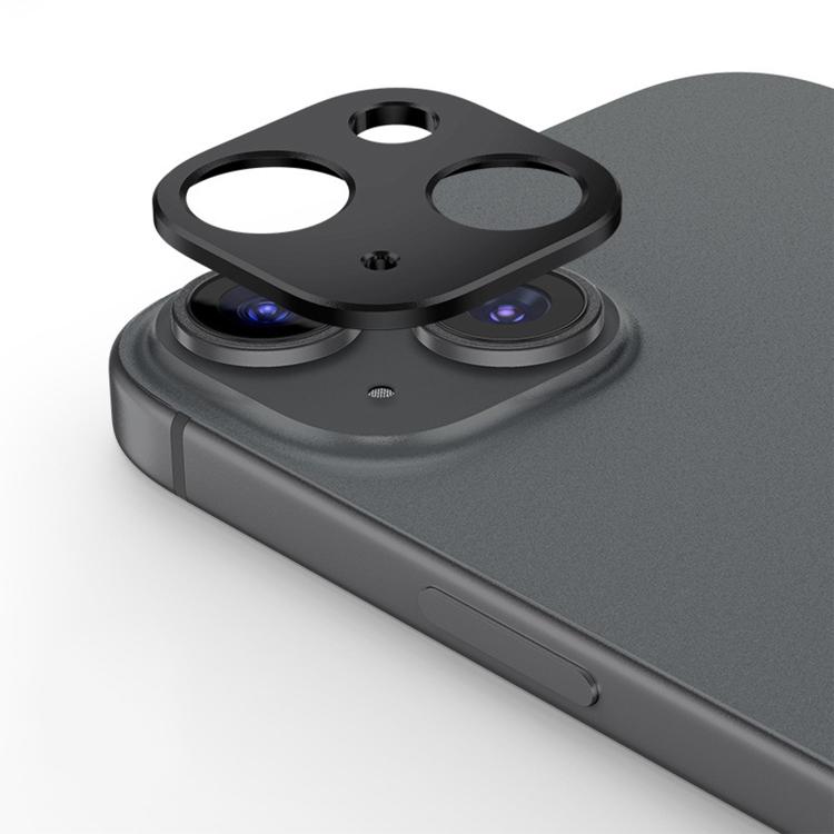 For iPhone 15 Plus Kalebol Metal Hollow Lens Protection Ring