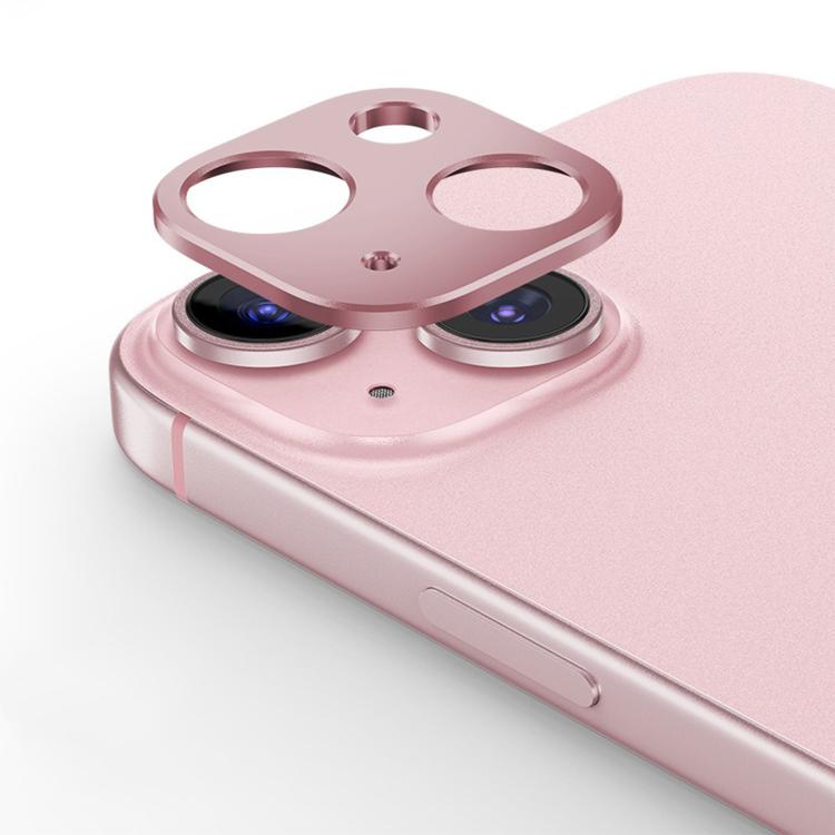 For iPhone 15 Plus Kalebol Metal Hollow Lens Protection Ring