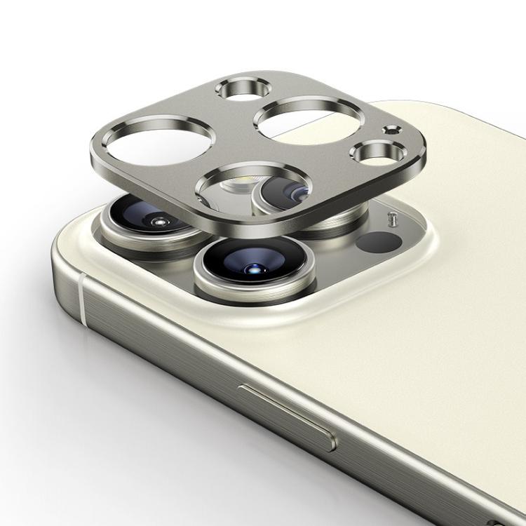 For iPhone 16 Pro Kalebol Metal Hollow Lens Protection Ring