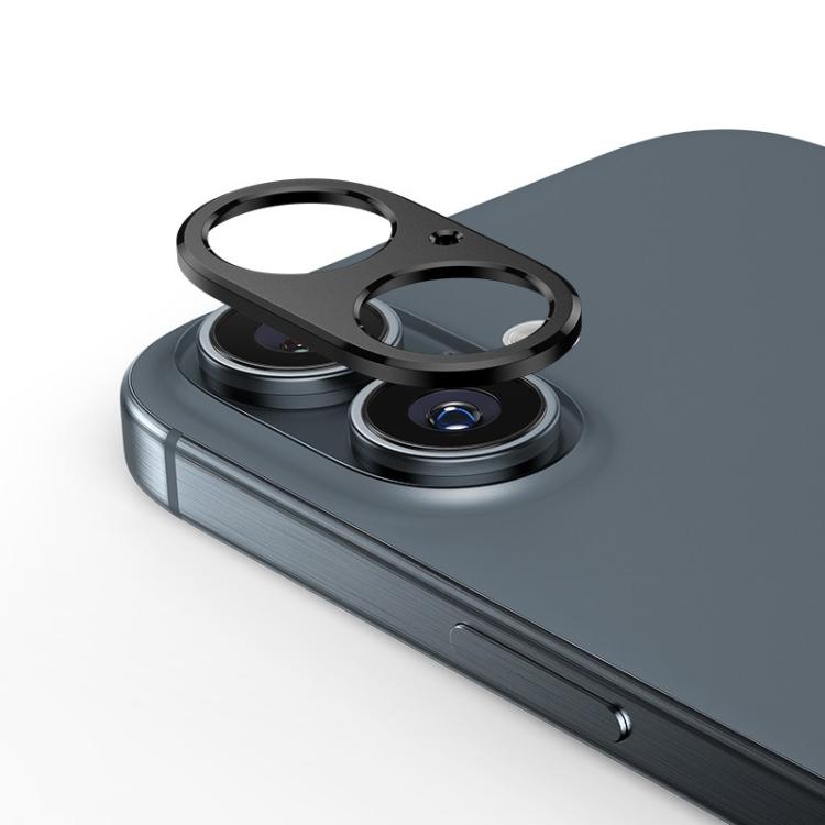 For iPhone 16 Plus Kalebol Metal Hollow Lens Protection Ring