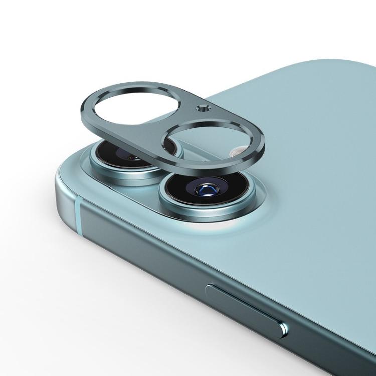 For iPhone 16 Plus Kalebol Metal Hollow Lens Protection Ring