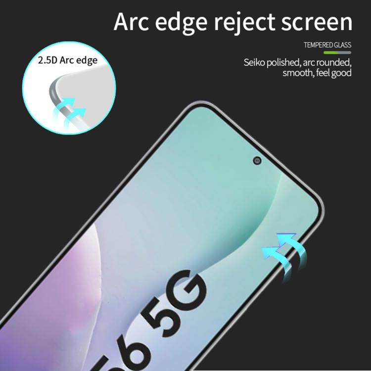 For Galaxy M56 5G MOFI 9H 2.5D Full Screen Tempered Glass Film - Black