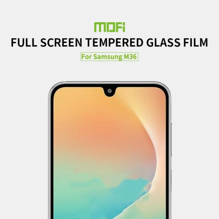 For Galaxy M36 5G MOFI 9H 2.5D Full Screen Tempered Glass Film - Black