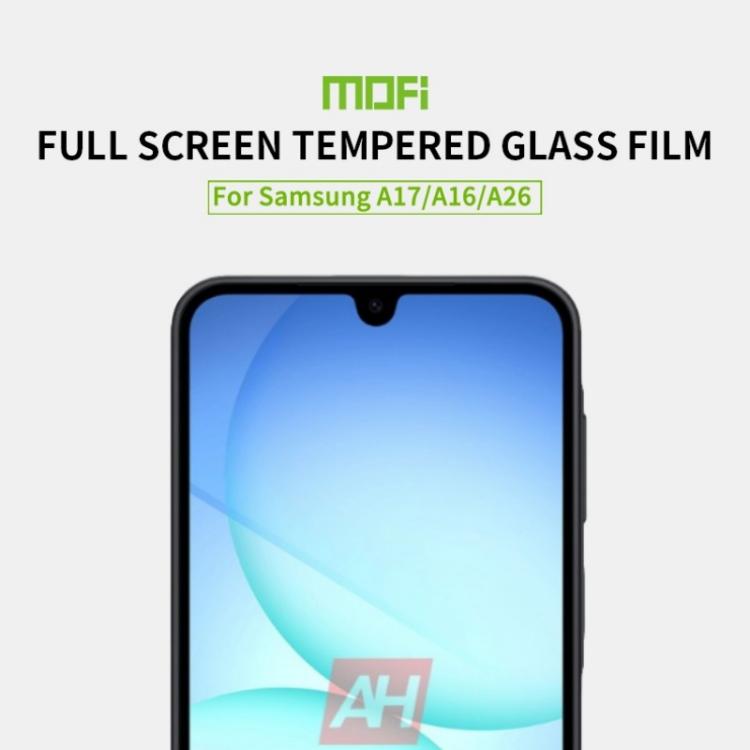 For Galaxy A17 / A16 / A26 MOFI 9H 2.5D Full Screen Tempered Glass Film - Black