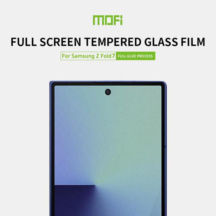 For Galaxy Z Fold7 Outer Screen MOFI 9H 2.5D Full Screen Tempered Glass Film - Black