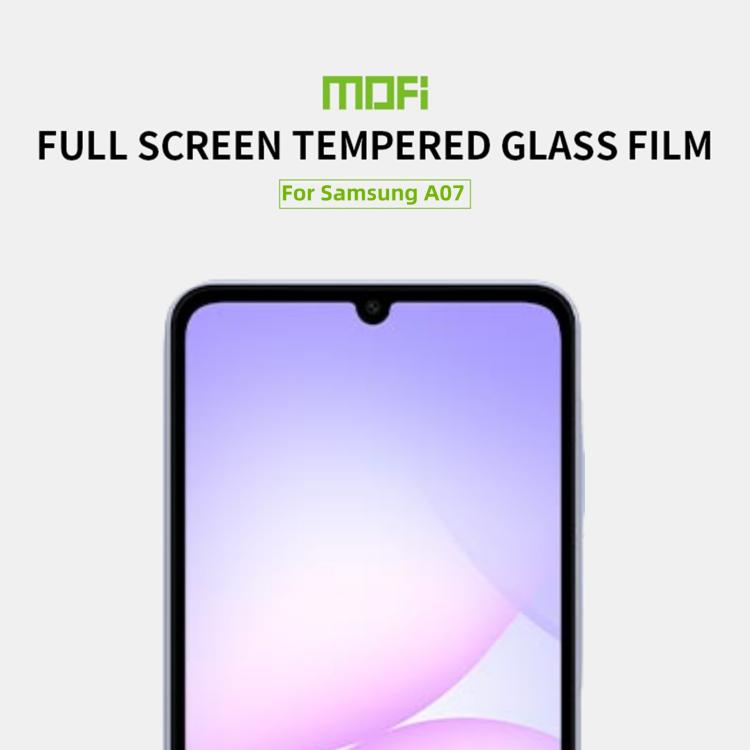 For Galaxy A07 MOFI 9H 2.5D Full Screen Tempered Glass Film - Black