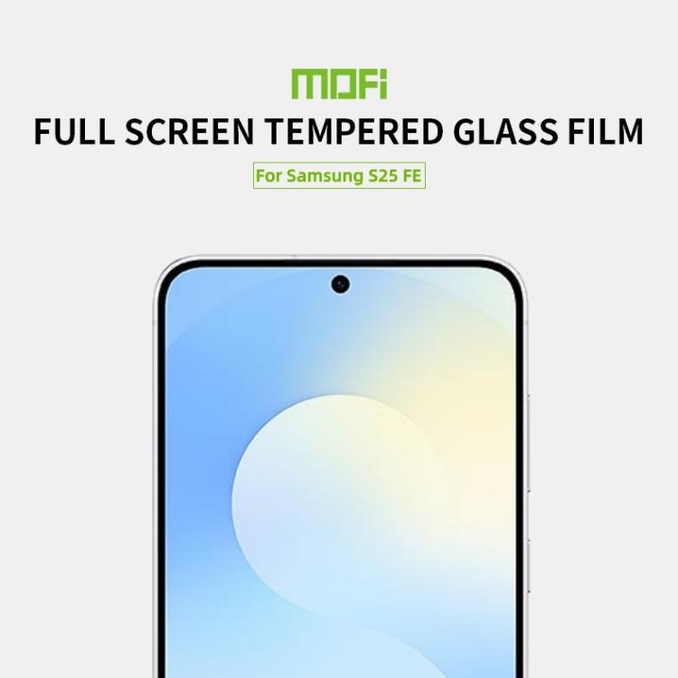 For Galaxy S25 FE 5G MOFI 9H 2.5D Full Screen Tempered Glass Film - Black