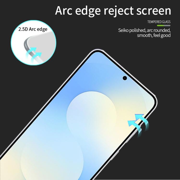 For Galaxy S25 FE 5G MOFI 9H 2.5D Full Screen Tempered Glass Film - Black