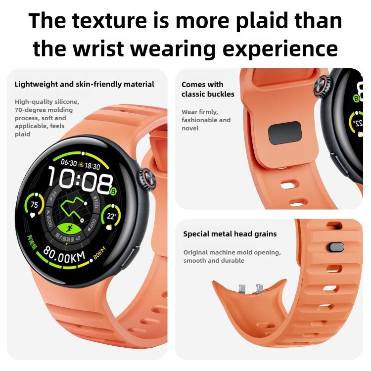 For vivo Watch 5 Reverse Buckle Silicone Watch Band