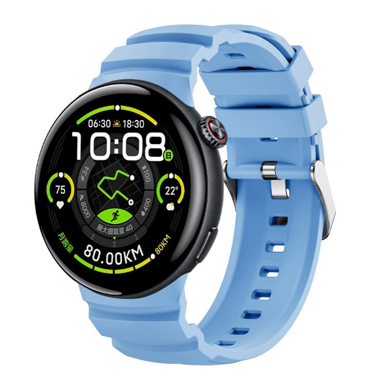 For vivo Watch 5 Solid Color Pin Buckle Sport Silicone Watch Band