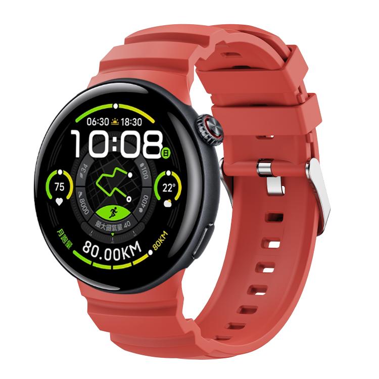 For vivo Watch 5 Solid Color Pin Buckle Sport Silicone Watch Band