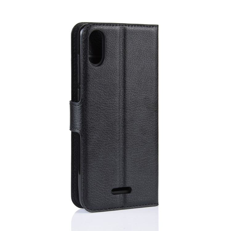 Litchi Texture Horizontal Flip Leather Case for Wiko Y60, with Wallet & Holder & Card Slots