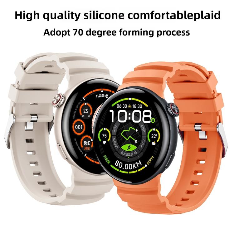 For vivo Watch 5 Solid Color Pin Buckle Sport Silicone Watch Band