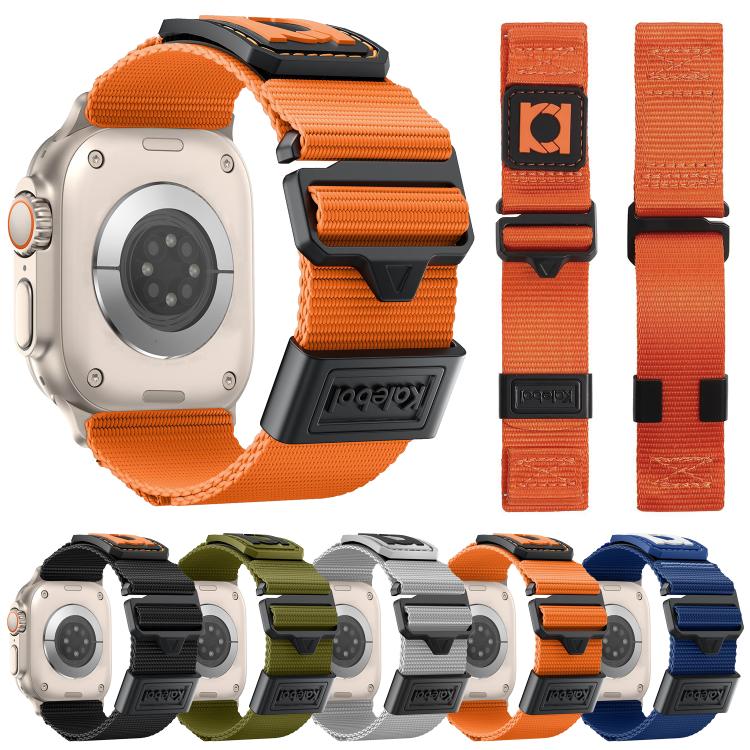 For Apple Watch 46mm / 49mm / 45mm / 44mm Kalebol Braided Nylon Sport Watch Band