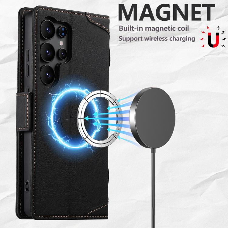 For Samsung Galaxy S23 Ultra 5G SUTENI J07 Multifunctional Horizontal Flip Magsafe Leather Phone Case