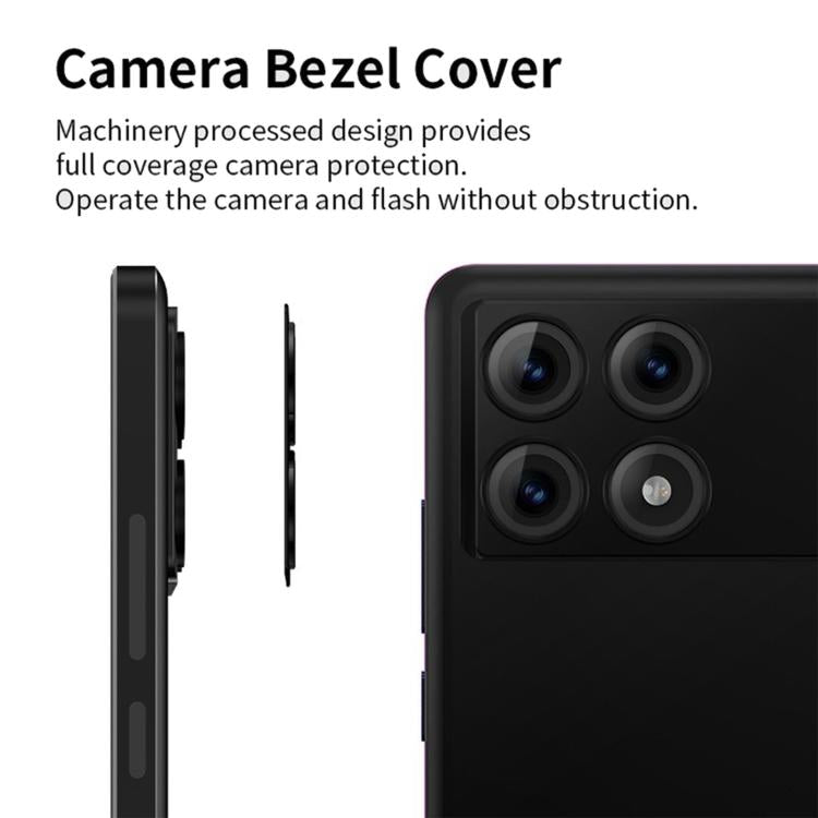 For Xiaomi Poco X6 Kalebol Metal Hollow Lens Protection Ring