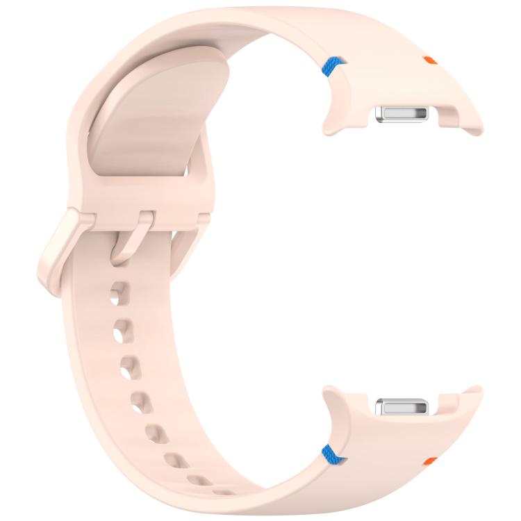 For Samsung Galaxy Watch8 / Watch8 Classic Stitched Solid Color Silicone Watch Band, Size:S