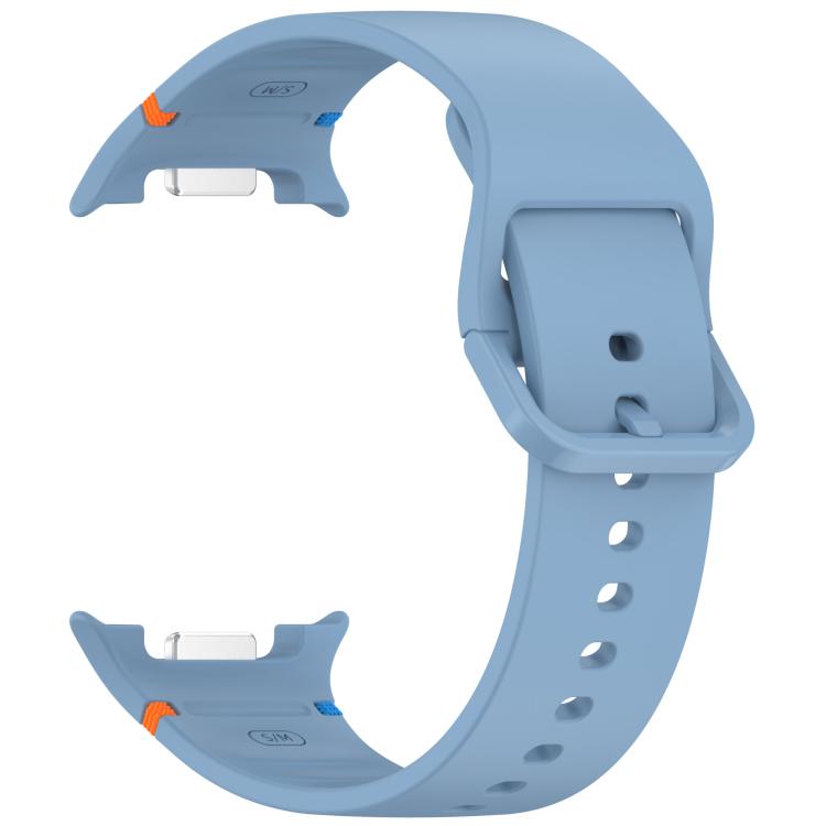 For Samsung Galaxy Watch8 / Watch8 Classic Stitched Solid Color Silicone Watch Band, Size:S