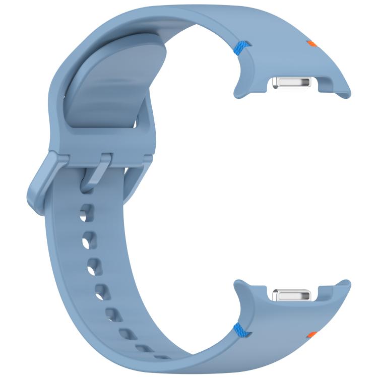 For Samsung Galaxy Watch8 / Watch8 Classic Stitched Solid Color Silicone Watch Band, Size:S
