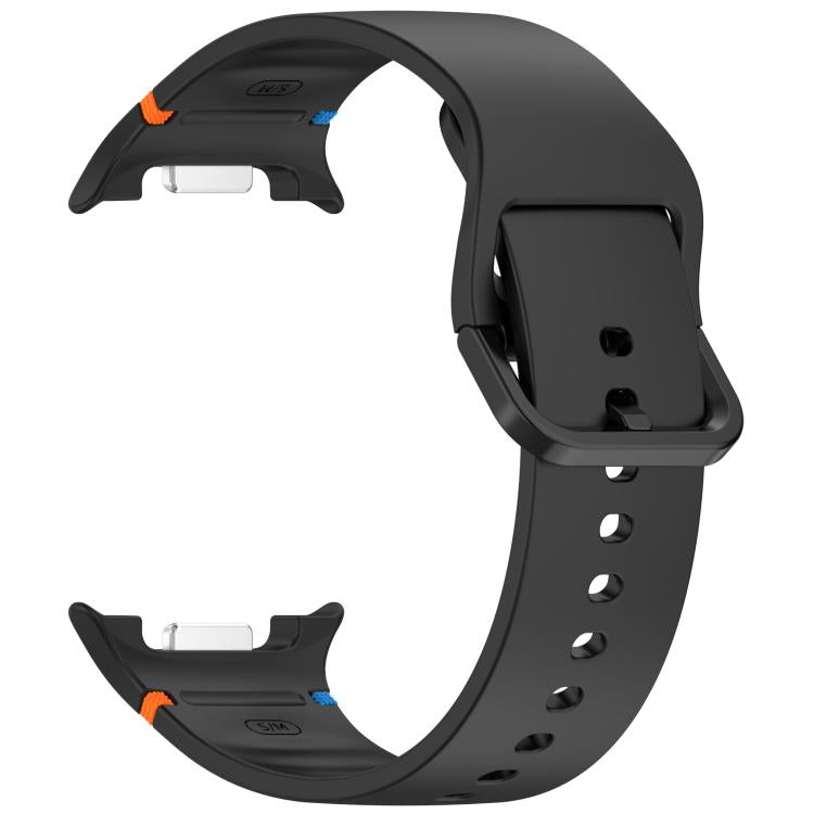 For Samsung Galaxy Watch8 / Watch8 Classic Stitched Solid Color Silicone Watch Band, Size:S
