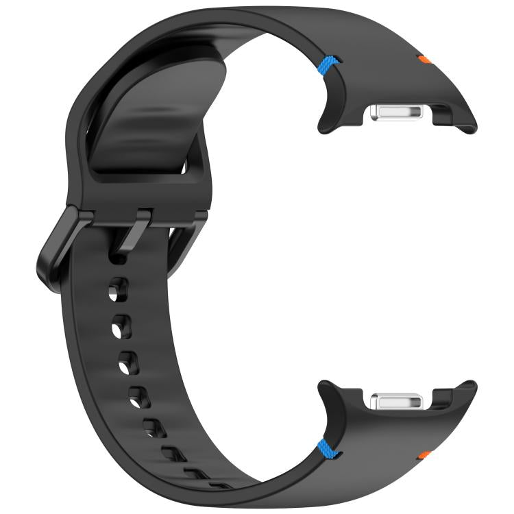 For Samsung Galaxy Watch8 / Watch8 Classic Stitched Solid Color Silicone Watch Band, Size:S