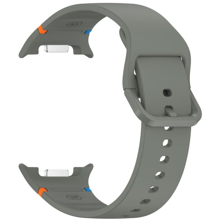 For Samsung Galaxy Watch8 / Watch8 Classic Stitched Solid Color Silicone Watch Band, Size:S