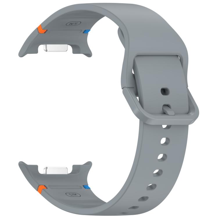 For Samsung Galaxy Watch8 / Watch8 Classic Stitched Solid Color Silicone Watch Band, Size:S