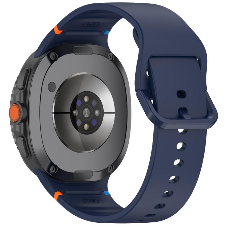 For Samsung Galaxy Watch8 / Watch8 Classic Stitched Solid Color Silicone Watch Band, Size:S
